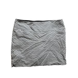 S.C. & Co. Womens 2XL Black White Pattern AOP Tummy Control Skort Front Pockets